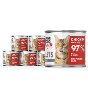 John Dog For Cats Fillets Kurczak Wołowina 6x140g