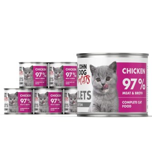John Dog For Cats Fillets Kocięta Kurczak 6x140g