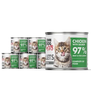 John Dog For Cats Fillets Kocięta Kurczak Łosoś 6x140g