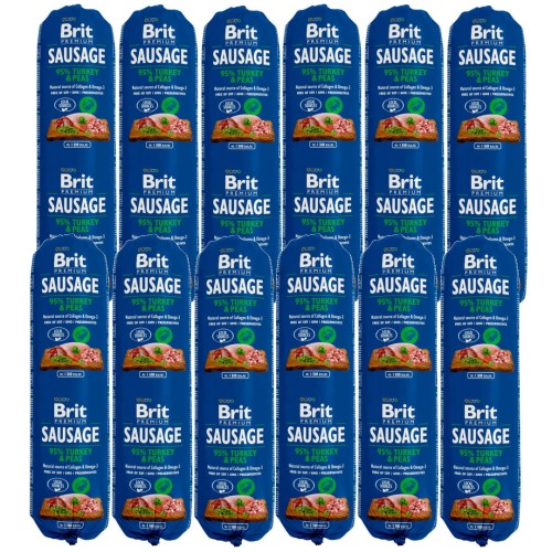 BRIT Sausage Turkey & Pea 12x800g
