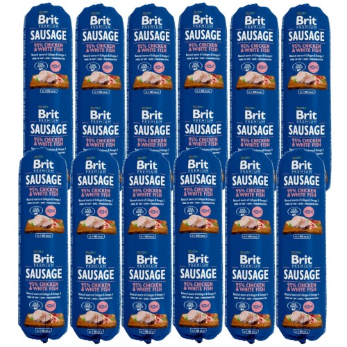 BRIT Sausage Chicken & White fish 12x800g