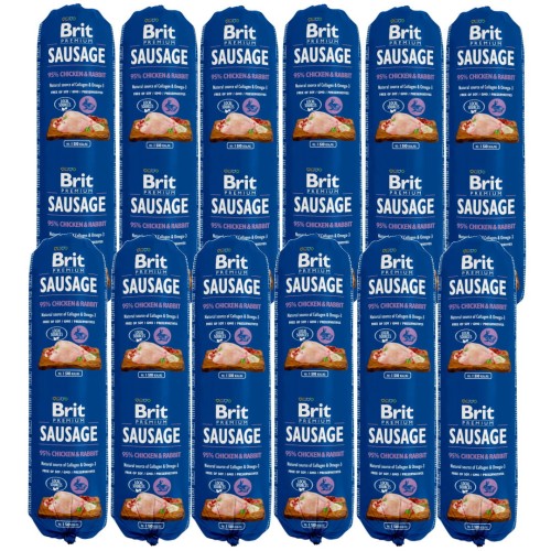 BRIT Sausage Chicken & Rabbit 12x800g