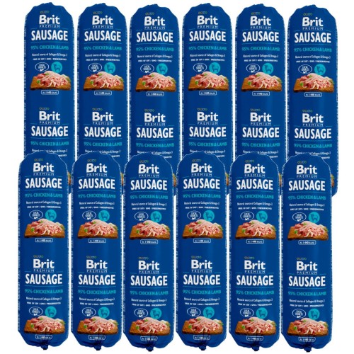 BRIT Sausage Chicken & Lamb 12x800g