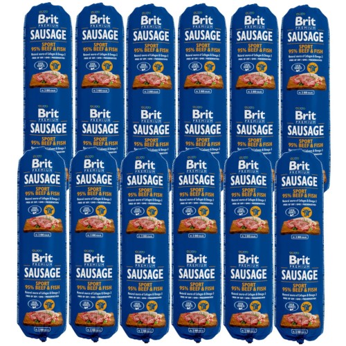 BRIT Sausage Beef & Fish Sport 12x800g