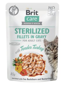 Brit Care Cat Pouch Gravy Sterilized Turkey 6x85g