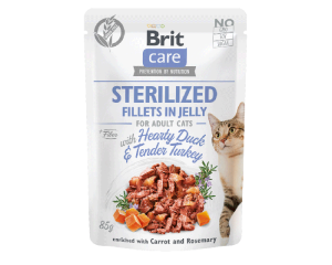 Brit Care Cat Pouch Sterilized Jelly Duck 12x85g