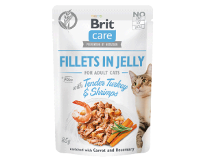 Brit Care Cat Pouch Jelly Turkey Shrimps 12x85g