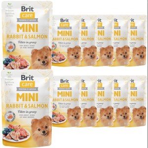 Brit Care Mini Pouch Rabbit Salmon 12x85g