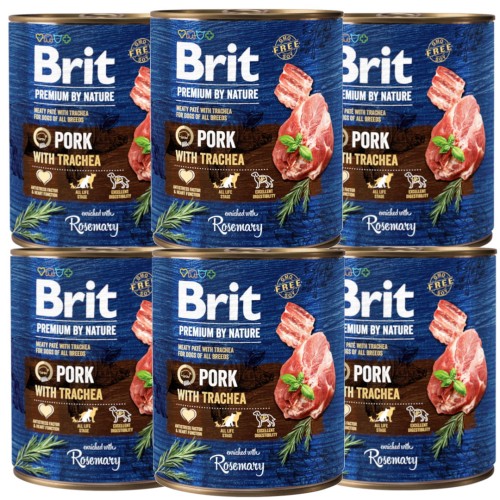 BRIT Premium by nature Pork & Trachea 6x800g