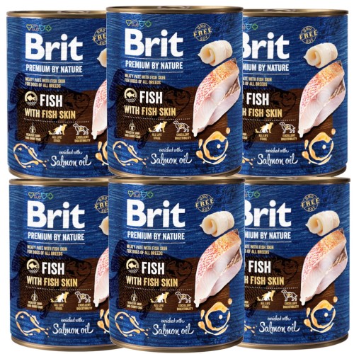 BRIT Premium by nature Fish & Fish Skin 6x800g