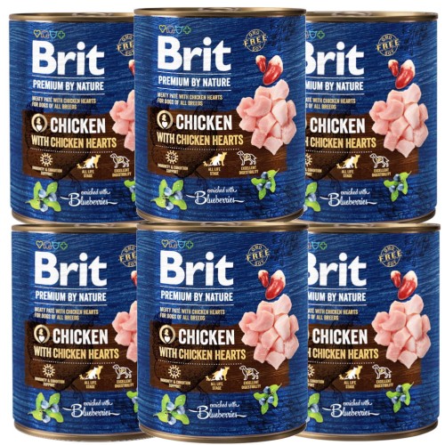 BRIT Premium by nature Chicken Hearts 6x800g