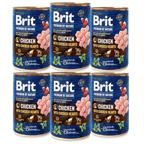 BRIT Premium by nature Chicken Hearts 6x400g