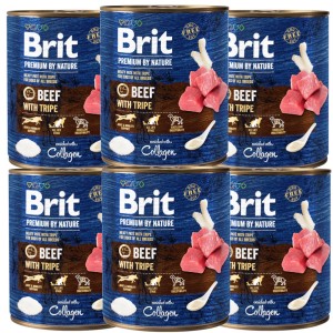 BRIT Premium by nature Beef & Tripes 6x800g