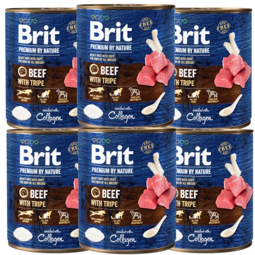 BRIT Premium by nature Beef & Tripes 6x800g