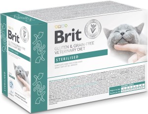Brit Veterinary Cat Pouch Sterilised 12x85g