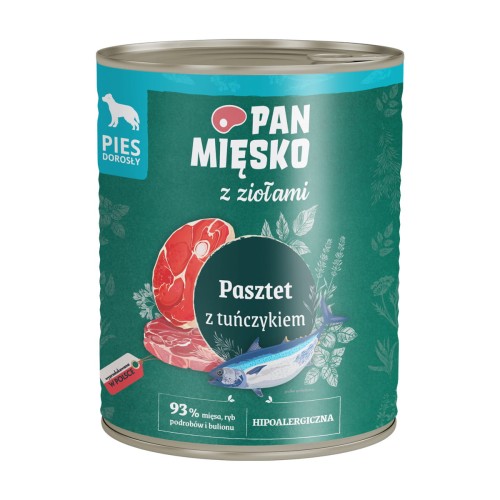 Pan Mięsko Mokra Zioła Tuńczyk 800g