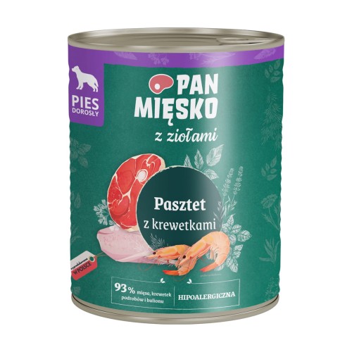 Pan Mięsko Mokra Zioła Krewetki 800g