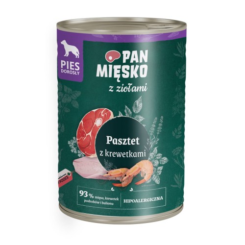 Pan Mięsko Mokra Zioła Krewetki 400g