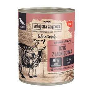 Wiejska Zagroda Leśne Smaki Senior Dzik Jagnięcina 800g