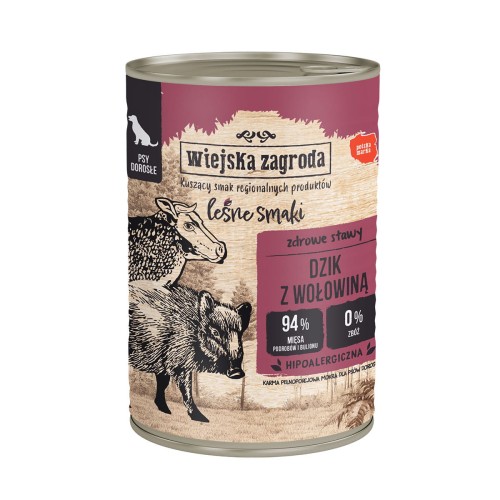 Wiejska Zagroda Leśne Smaki Dzik Wołowina 400g