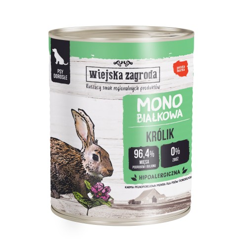 Wiejska Zagroda Monoprotein Królik 800g