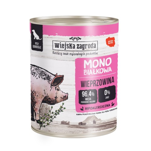 Wiejska Zagroda Monoprotein Wieprzowina 800g