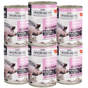 Wiejska Zagroda Kot Mono Wieprzowina 6x400g