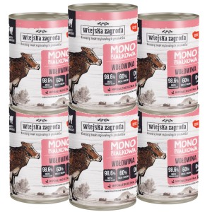 Wiejska Zagroda Kot Monoprotein Wołowina 6x400g