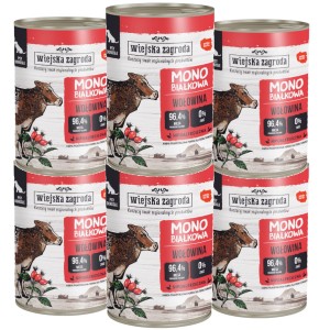 Wiejska Zagroda Monoprotein Wołowina 6x400g