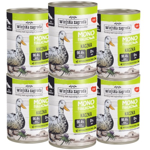 Wiejska Zagroda Monoprotein Kaczka 6x400g