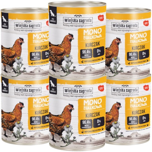 Wiejska Zagroda Monoprotein Kurczak 6x800g