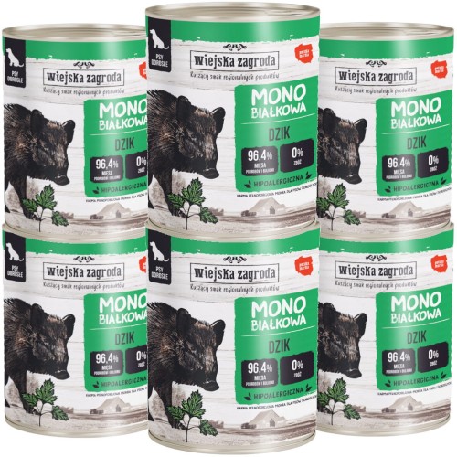 Wiejska Zagroda Monoprotein Dzik 6x800g