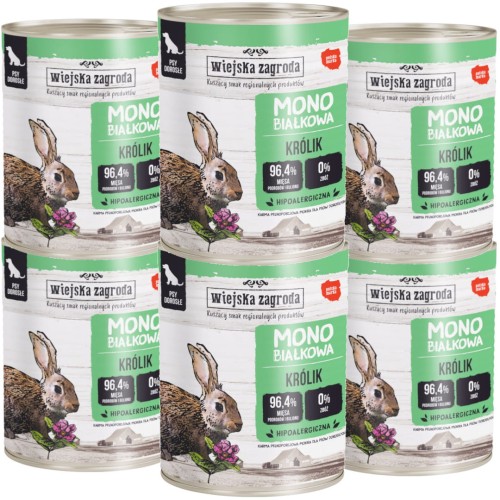 Wiejska Zagroda Monoprotein Królik 6x800g