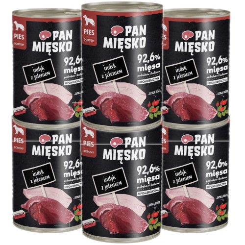 Pan Mięsko Mokra Indyk z Jeleniem 6x400g