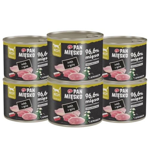 Pan Mięsko Kot Mokra Indyk z Gęsią 6x200g