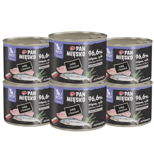 Pan Mięsko Kocięta Mokra Indyk z Łososiem 6x200g