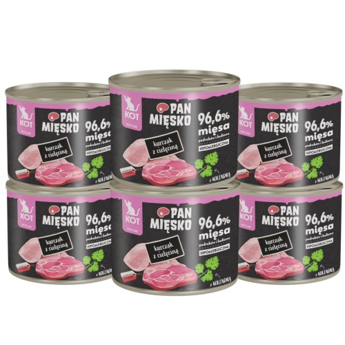 Pan Mięsko Kocięta Mokra Kurczak z Cielęciną 6x200g