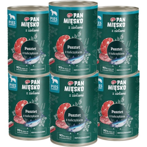 Pan Mięsko Mokra Zioła Tuńczyk 6x400g