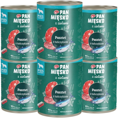 Pan Mięsko Mokra Zioła Tuńczyk 6x800g