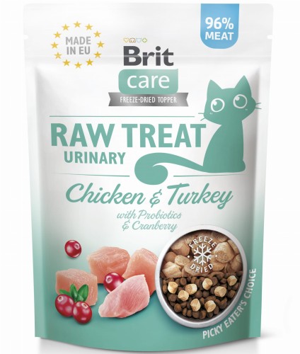 Brit Care Cat Raw Treat Urinary Chicken Turkey 40g