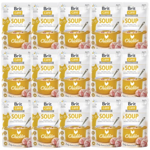 Brit Care Cat Soup Chicken 15x75g