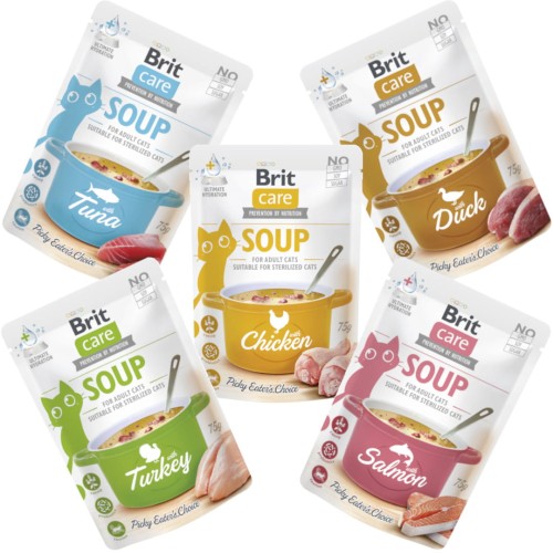 Brit Care Cat Soup Mix Smaków 5x75g