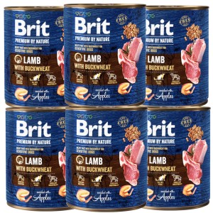 BRIT Premium by nature Lamb & Buckwheat 6x800g