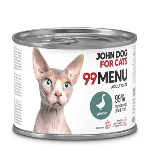 JohnDog ForCat 99 Menu Adult Gęś 200g