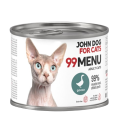 JohnDog ForCat 99 Menu Adult Gęś 6x200g