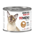 JohnDog ForCat 99 Menu Adult Perliczka 6x200g