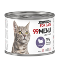JohnDog ForCat 99 Menu Adult Indyk 6x200g