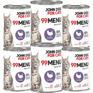 JohnDog ForCat  99 Menu  Adult Indyk 6x400g