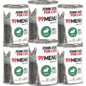 JohnDog ForCat  99 Menu  Adult Królik 6x400g
