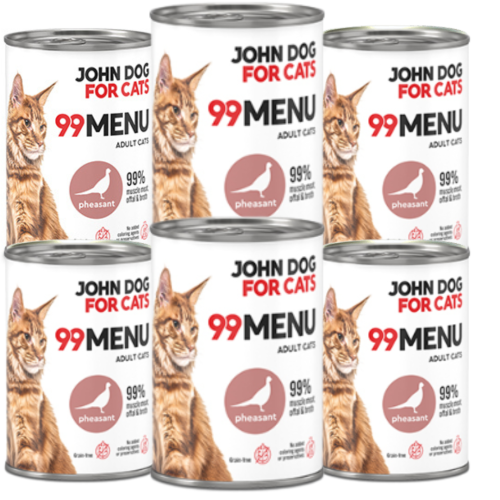 JohnDog ForCat 99 Menu Adult Bażant 6x400g